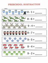 preschool subtraction worksheet