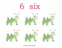 6 bugs counting card