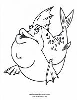 fish coloring page