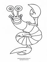 shrimp coloring page